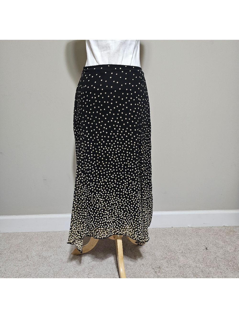 Apostrophe Petite Black Polka Dot Skirt 4P